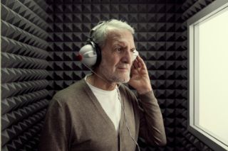 man getting a hearing test